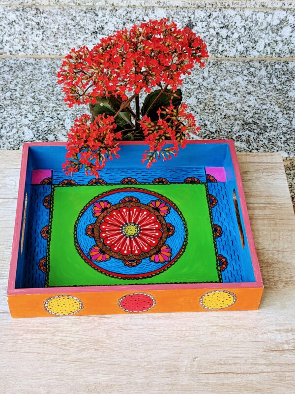 Madhubani Tray (Resin Coated) #2