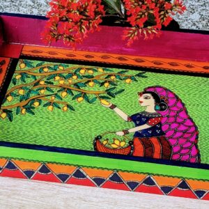 Madhubani Tray (Resin Coated)#1