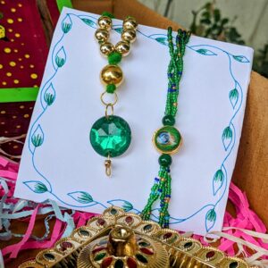 Emerald Rakhi Pair