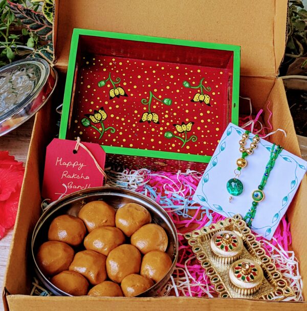 Kundan Beads-Pichwai Art Inspired Rakhi-Hamper