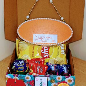 Children's Rakhi Hamper with Orange Name-Plate