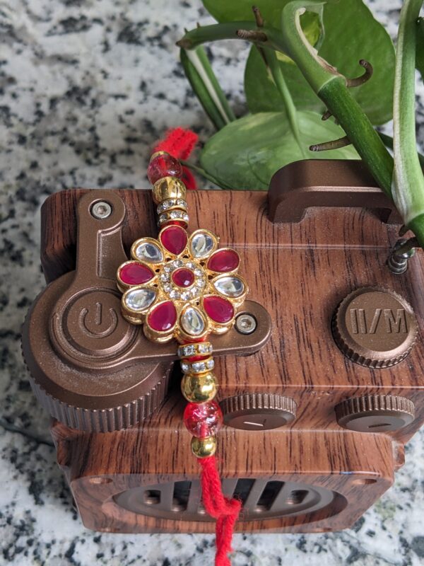 Kundan-Beads Single Rakhi #6 - Image 2