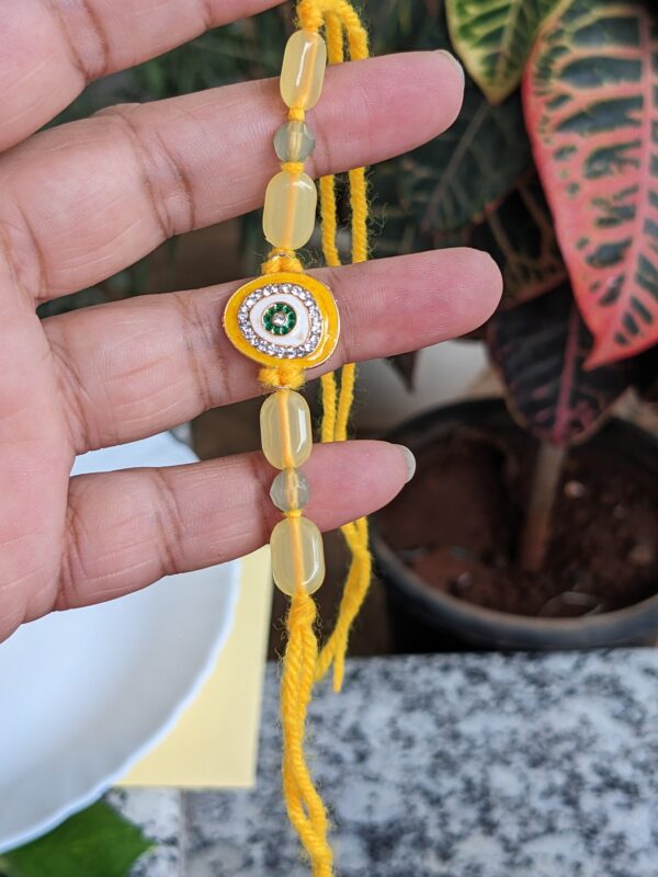 Yellow single rakhi