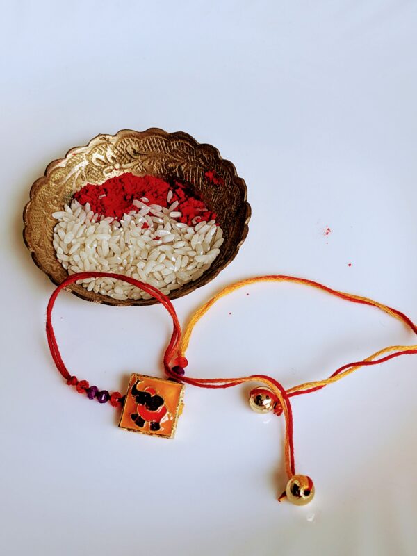 Yellow hathi Single Rakhi - Image 2