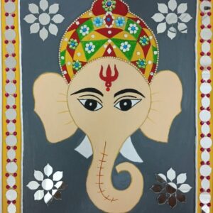 Ganesh ji Wall Painting in Lippan Art