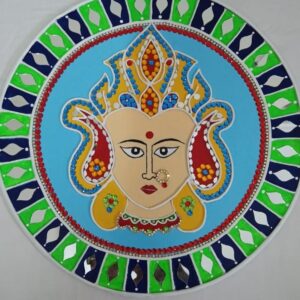 Durga Maa Wall Painting in Lippan Art