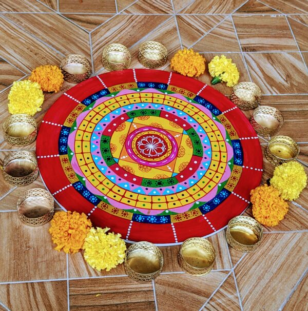 Rangoli, handpainte, diwali decor, door decor, mdf decor, folkart, handpainted rangoli, folkstyle,home decor