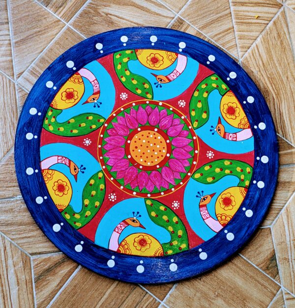 Rangoli, handpainte, diwali decor, door decor, mdf decor, folkart, handpainted rangoli, folkstyle,home decor