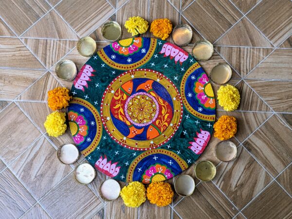 Rangoli, handpainte, diwali decor, door decor, mdf decor, folkart, handpainted rangoli, folkstyle,home decor