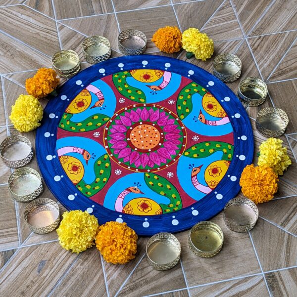 Rangoli, handpainte, diwali decor, door decor, mdf decor, folkart, handpainted rangoli, folkstyle,home decor