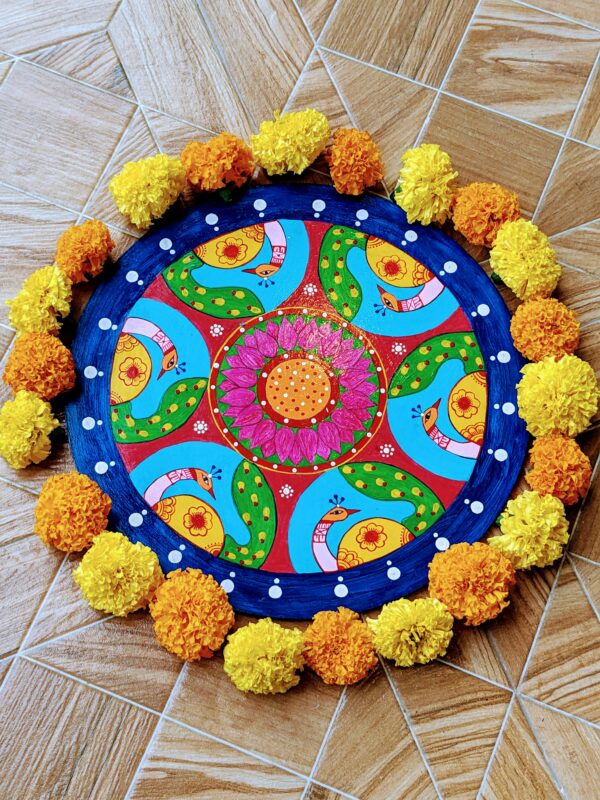 Rangoli, handpainte, diwali decor, door decor, mdf decor, folkart, handpainted rangoli, folkstyle,home decor