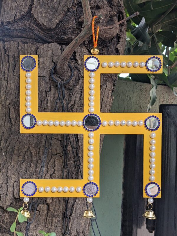 Yellow Swastik Wall Hanging