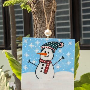 Christmas Snowman painting