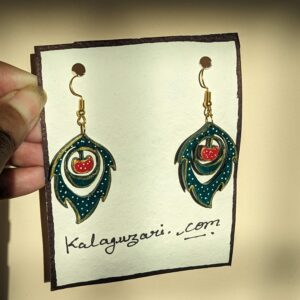women jewelerry, drop earrings, hand painted, mdf, wood, accessories