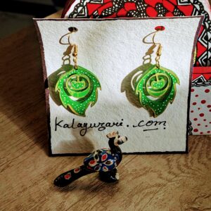Hand painted drop earrings, mdf , wwod, accessories