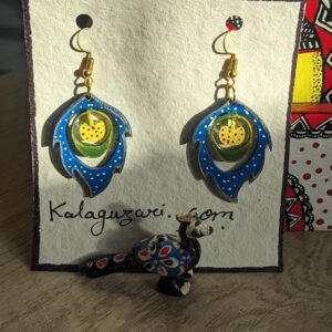 Hand painted Jewellery, designer jewellery, Drop earrings, mdf, wood
