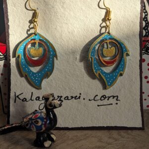Handpainted drop earrings, gift, mdf jeweller, wood, accessories