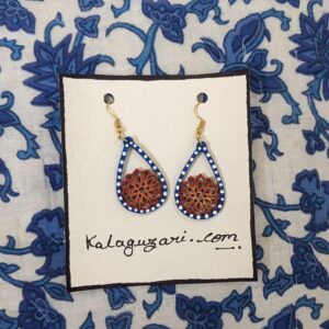 Handpainted drop earrings, mdf, accessories, jewellery